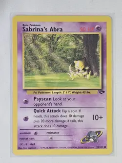Sabrina's Abra (Gym Challenge 94/132) - Pokemon TCG - NM - Image 1