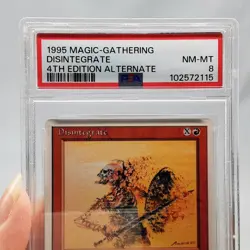 MTG - Alternate 4th Edition - Disintegrate - Graded - PSA 8.0 - Vintage - Image 4