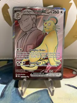 Team Rocket’s Persian Ex 219/182 Destined Rivals Full Art Pokemon TCG NM - Image 1
