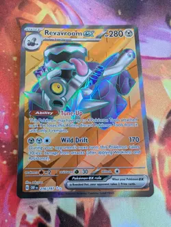 Revaroom EX 216/197 Pokemon Scarlet & Violet Obsidian Flames Full Art Ultra Rare - Image 1