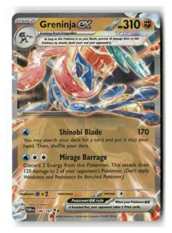Greninja ex 106/167 Double Rare Twilight Masquerade Pokemon Near Mint - Image 1