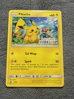 Build a Bear Pokemon Card Pikachu SM86 Promo Trading Card TCG - Image 1