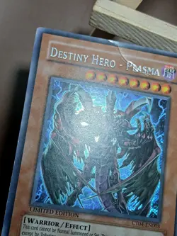 HP/DMG Yugioh Destiny HERO - Plasma CT04-EN003 Secret Rare Tin Holo - Image 3