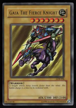 Gaia The Fierce Knight LOB-006 The Legend of Blue Eyes White Dragon Yu-Gi-Oh - Image 1