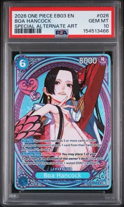2026 One Piece EB03 EN Special Alternate Art #026 Boa Hancock PSA 10 GEM MINT - Image 1