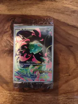 Pokemon TCG Bulbasaur Mega Evolution 133/132 Stamped Promo Card Sealed - Image 1