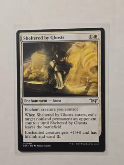 Sheltered by Ghosts - Duskmourn: House of Horror - LP - Uncommon - Aura - Image 1