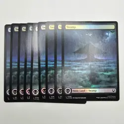 MTG TCG Magic the Gathering - x9 Avatar Swamp #0289 FOIL Full Art (9 Land) - Image 1