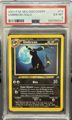2001 POKEMON NEO DISCOVERY #13 UMBREON-HOLO PSA 6 - Image 1