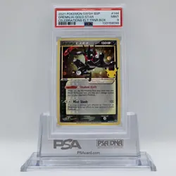 2025 Pokemon SWSH BSP Celebrations ELT TRNR Box #144 Greninja Gold Star PSA 9 - Image 1