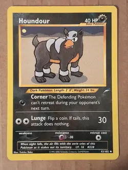 Pokemon Houndour 43/105 NEO Destiny NM See Pictures - Image 1