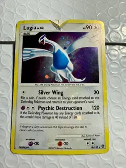 Pokemon TCG Lugia Secret Wonders Holo Rare DPBP299 Pokemon Card - Damaged - Image 1