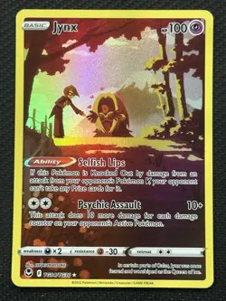 Pokemon Jynx TG04/TG30 Swsh12 Silver Tempest Ultra Rare Holo Full Art 100HP Card - Image 1