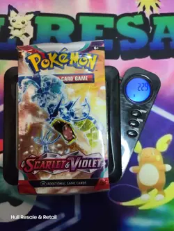 🔥 VERY HEAVY 🔥 22.9 Grams Scarlet And Violet Base Pokemon TCG Booster Pack - Image 1