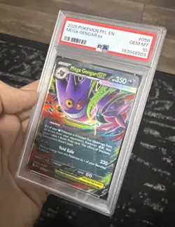 2025 POKEMON PFL EN-PHANTASMAL FLAMES #056 MEGA GENGAR EX PSA 10 - Image 2