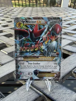Pokemon Mega-M Scizor EX TCG Holo Ultra Rare Card 77/122 XY Breakpoint - Image 1