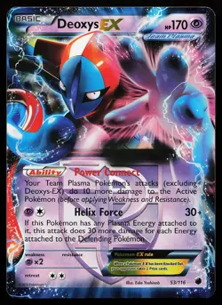 Deoxys EX 53/116 Ultra Rare Plasma Freeze Pokemon Card - Image 1