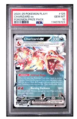 2024-2025 POKEMON PLAY! Pokemon PRIZE PACK #125 CHARIZARD EX PSA 10 LOW POP! - Image 1