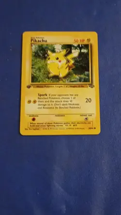 Pokemon TCG Pikachu 1st Edition Common Regular 60/64 Jungle 50 HP English - Image 1