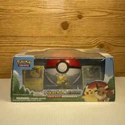 Sealed Pokemon Pikachu & Eevee Poke Ball Collection Box 5x Packs 2018 - Image 1