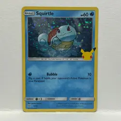 2021 Pokemon Squirtle 17/25 McDonald's 25th Anniversary Holo Promo 60 HP - Image 1