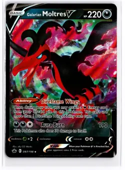 2021 TCG Pokemon #97 Galarian Moltres V Holo 097/198 Chilling Reign - Image 1