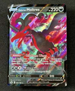 2021 TCG Pokemon #97 Galarian Moltres V Holo 097/198 Chilling Reign - Image 2