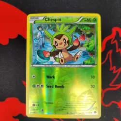 Chespin 8/162 Common BREAKthrough Pokemon Reverse Holo Moderately Played - Image 1