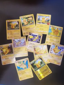Pokemon TCG Pikachu Card lot of 11 from 2007-2021 - 1 Holo, 10 Nonholo - Image 1