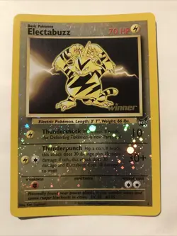 Pokemon TCG Electabuzz 001/009 Best of Promos Reverse Holo 2002 Winner Stamp - Image 1