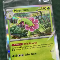 STAFF SEALED Meganium Alakazam Mega Evolution Prerelease Promo Pokemon Cards - Image 3