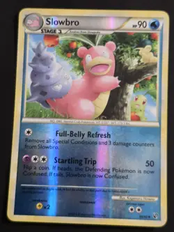 2010 POKEMON TCG SLOWBRO 38 UNDAUNTED REVERSE HOLO LP - Image 1