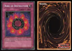 Ring of Destruction PGD-000 Secret Rare Pharaonic Guardian 1st Edition Yu-Gi-Oh - Image 3