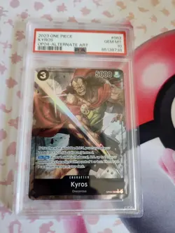 PSA 10 GEM MINT One Piece Kyros OP04-082 Alternate Art Alt Parallel POP 1 - Image 1