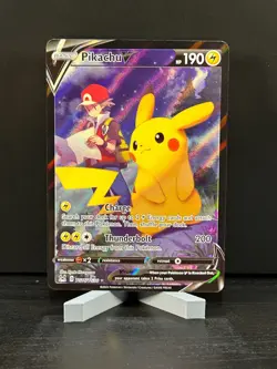 Pokemon TCG Pikachu V TG16/TG30 Lost Origin Ultra Rare Full Art Holo NM - Image 1