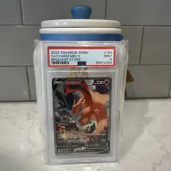 2022 Pokemon SWSH Brilliant Stars #154 Charizard V FA PSA 9 MINT - Image 1