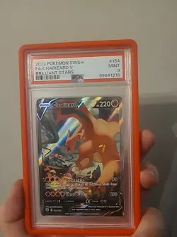 PSA 9 Charizard V 154/172 Brilliant Stars Alternate Art Pokemon Ultra Rare MINT - Image 1