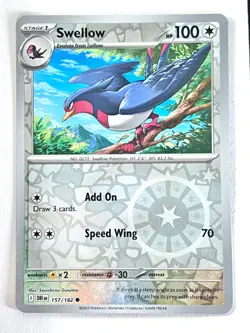 Swellow 157/182 Reverse Holo Destined Rivals Pokemon TCG Pack Fresh Near Mint NM - Image 1