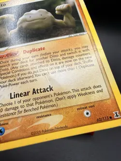 Ditto (Geodude) 62/113 - EX Delta Species Pokemon Card - MP / HP - Image 2