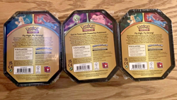 Pokemon Strong Bonds & Dragons Tins with 10 Mini 3-Card Packs Lot x3 Sealed - Image 5