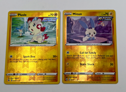 Minun 090/264 Plusle 089/264 Reverse Holo Pokemon Card Fusion Strike 2021 - Image 1