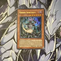 Konami Chaos Sorcerer Holo Effect Spellcaster Yu-Gi-Oh! TCG Card - Image 1