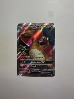 2017 POKEMON SM BLACK STAR PROMO SM60 FULL ART/CHARIZARD GX PREMIUM - Image 1