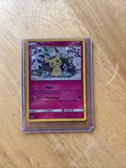 Mimikyu SM163 Holo Pokemon Sun & Moon Team Up Black Star Blister Promo Card NM - Image 1