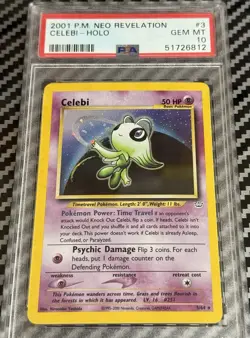 2001 Pokemon Neo Revelation # 3 Celebi Holo PSA 10 Card LOW POP! GEM MINT! Rare! - Image 4