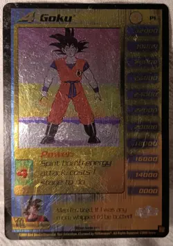 Goku Holo P1 Limited Promo card 2000 Score DRAGON BALL Z TCG - Saiyan Saga - Image 1