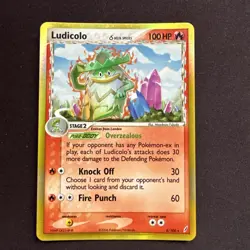 Pokemon TCG Ludicolo 6/100 Holo Rare Crystal Guardians - Image 1