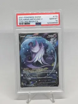 2021 POKEMON SWORD & SHIELD CHILLING REIGN FULL ART/GALARIAN ARTICUNO V PSA 10 - Image 1