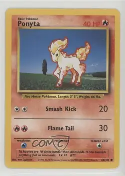Ponyta Pokemon Base Set #60 1999 - Image 1