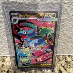 Pokemon Mega Venusaur EX Full Art Holo Special Illustration Rare 177/132 English - Image 1